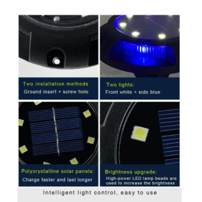 Solar Outdoor Buried LED Light - 4Pcs