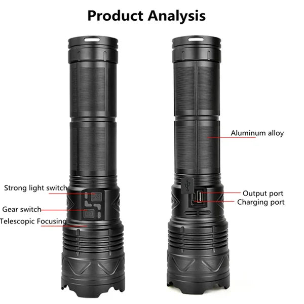 100W Long Distance Tactical Flashlight