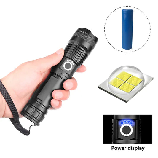 LED Flashlight with Battery Indicator