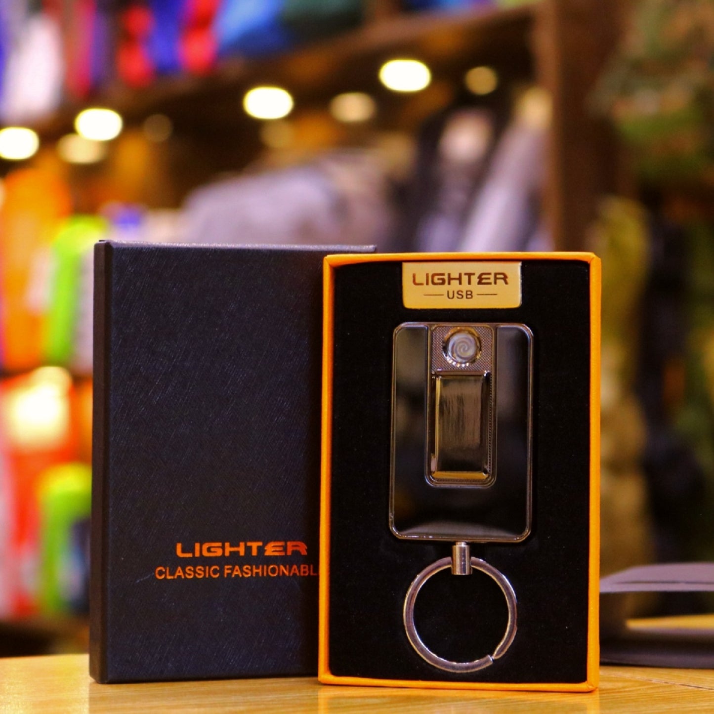 USB Keychain Lighter- Golden