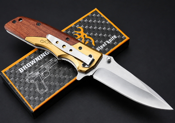 Browning DA77 Titanium Handle Hunting Camping Survival Folding Pocket Knife