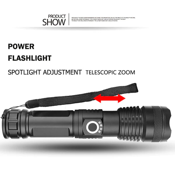 LED Flashlight with Battery Indicator