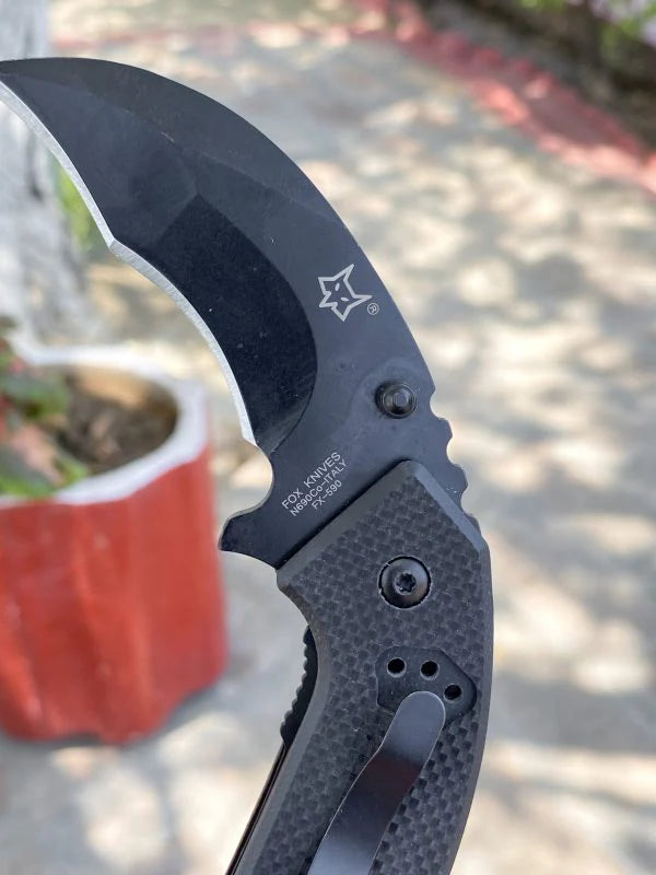 Black Folding Karambit | by Fox Knives