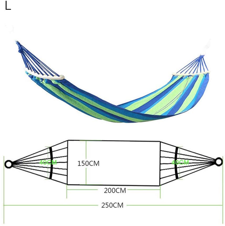 Garden Hammock with Wooden Spread Bars and Travel Bag