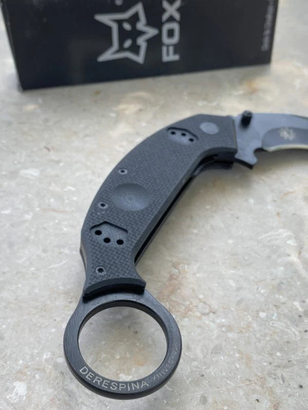 Black Folding Karambit | by Fox Knives