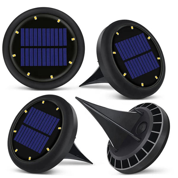 Solar Outdoor Buried LED Light - 4Pcs