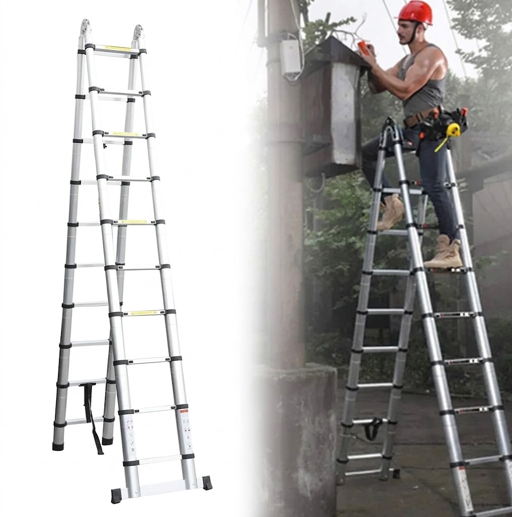 Extendable Foldable Aluminum Ladder