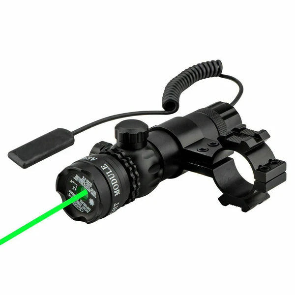 Green Laser Sight With 2 Adjustable Mounts-Black