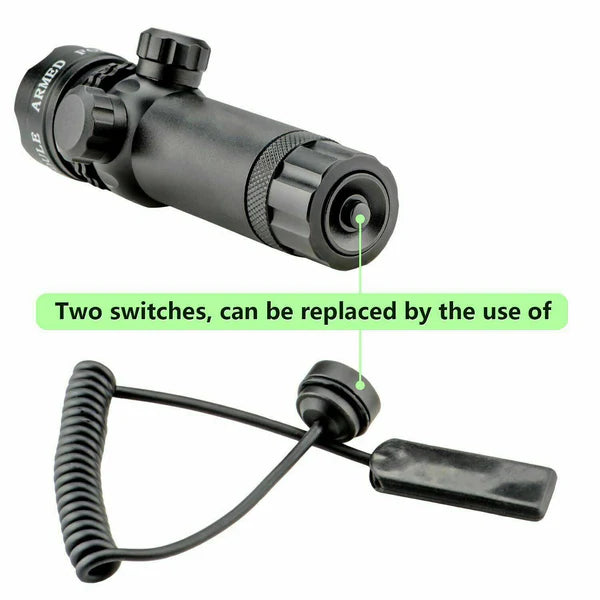 Green Laser Sight With 2 Adjustable Mounts-Black