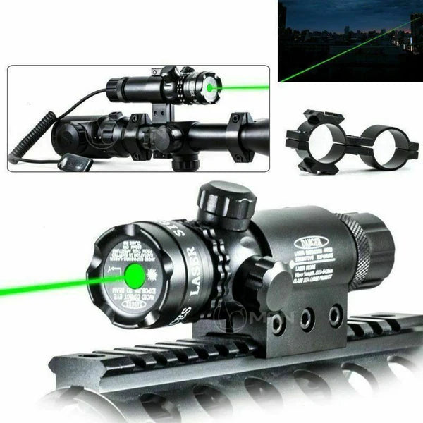 Green Laser Sight With 2 Adjustable Mounts-Black