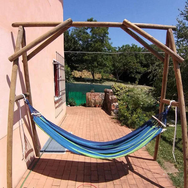 Garden Hammock with Wooden Spread Bars and Travel Bag