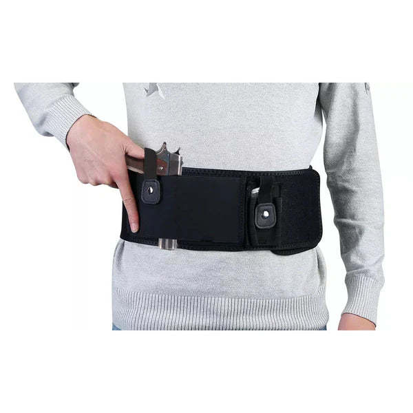 Concealed Carry Holster 1 Pouch Stretchable Fabric Black