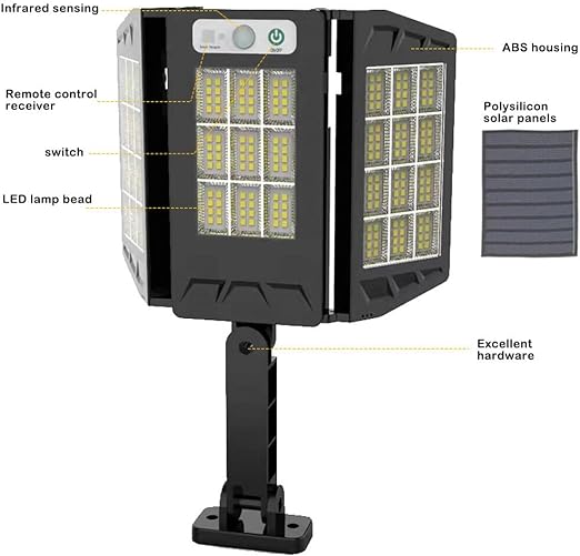 IP65 Waterproof Foldable Motion Sensor Solar Light