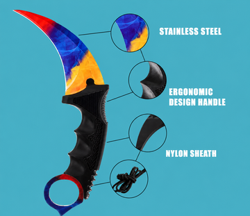 Spiderman Crack Pattern Karambit Knife