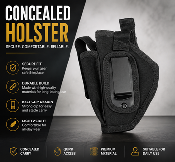Tactical 9MM Belt Holster with Built-in Mag Pouch