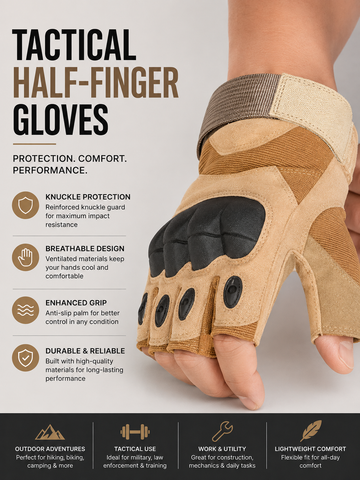 Tactical Protective Half Finger Gloves