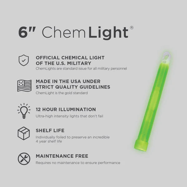 Chemo Light Chemical Light Sticks - 5Pcs