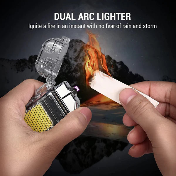 Dual Arc Lighter with COB Light