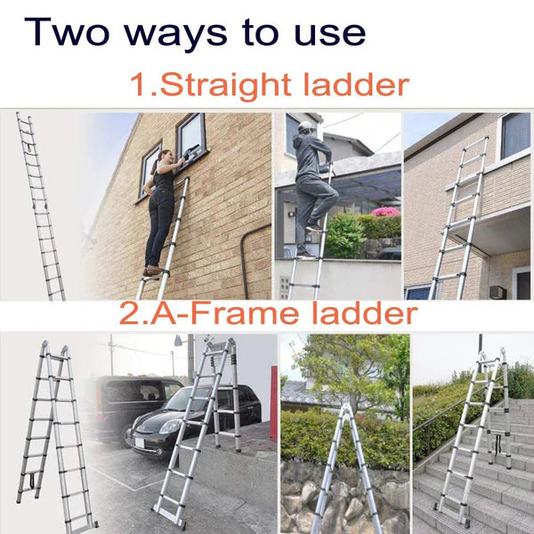 Extendable Foldable Aluminum Ladder 2.2m 14steps