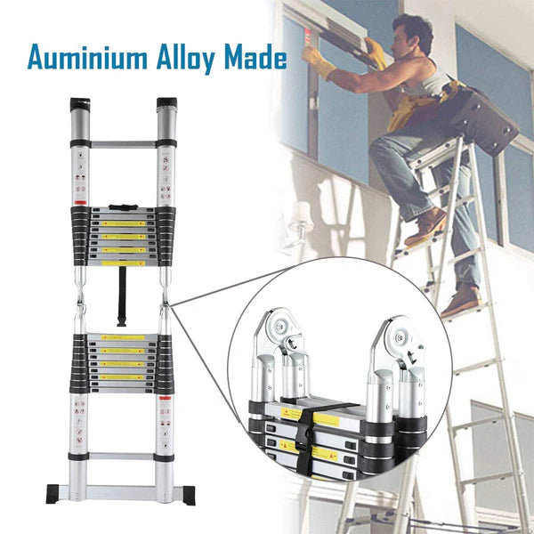 Extendable Foldable Aluminum Ladder 2.2m 14steps