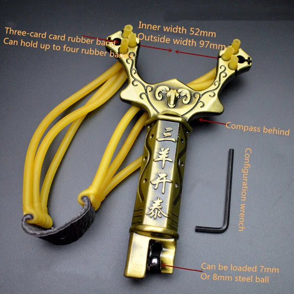 Powerful hunting slingshot