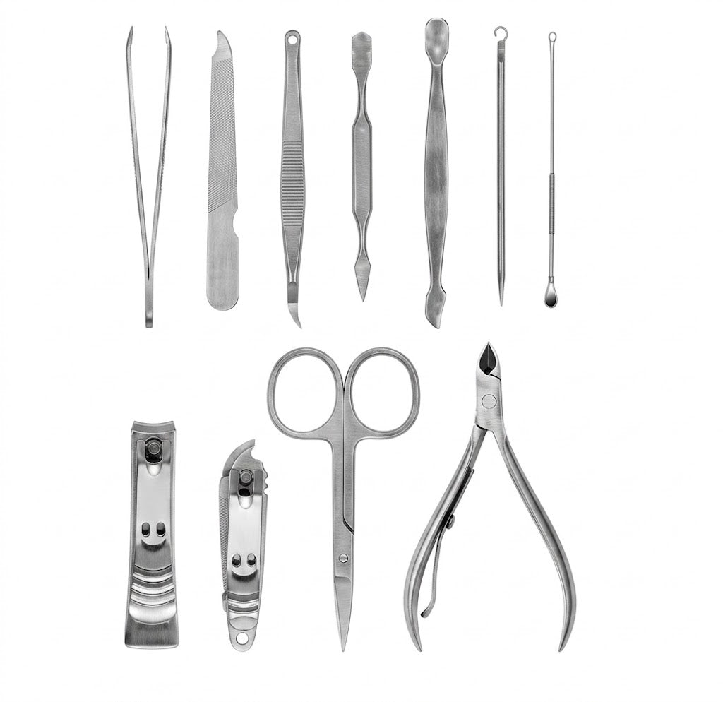 12 Pcs Professional Manicure Set with Travel Case