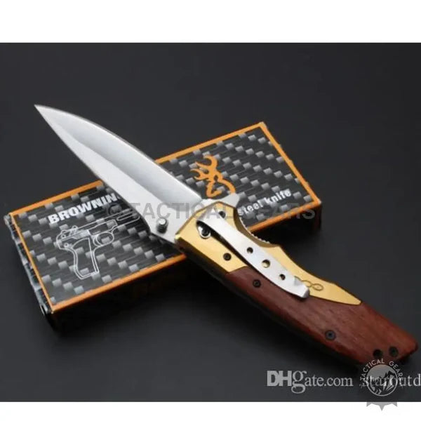 Browning DA77 Titanium Handle Hunting Camping Survival Folding Pocket Knife