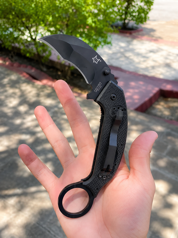 Black Folding Karambit | by Fox Knives