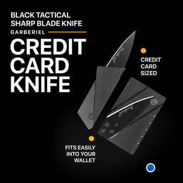 Garberiel Credit Card Knife - Black Tactical Sharp Blade Knife