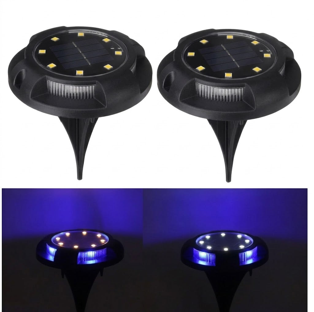 Solar Outdoor Buried LED Light - 4Pcs